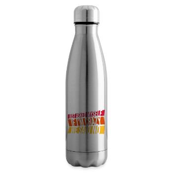 Je me suis juste demandé si je suis fou Nous avons dit non - Bouteille isotherme - argent clair - Droite