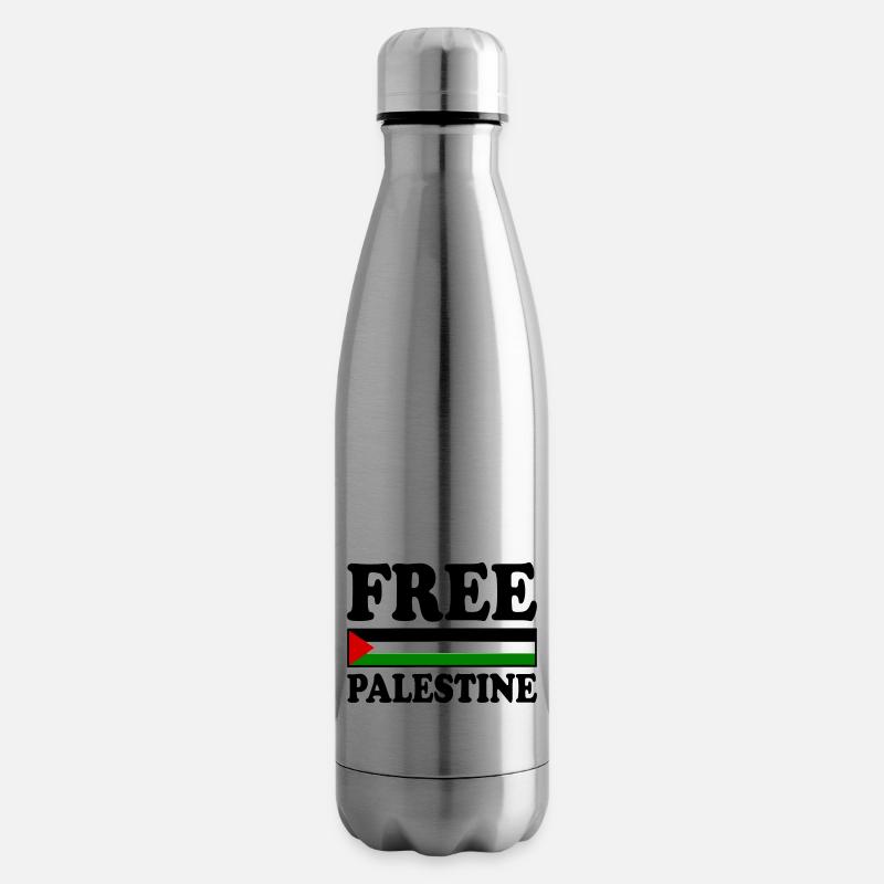 Free palestine - Isolierflasche - Lightsilver