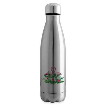 Tropische Flamingo-Braut - Isolierflasche - Lightsilver - Rechts