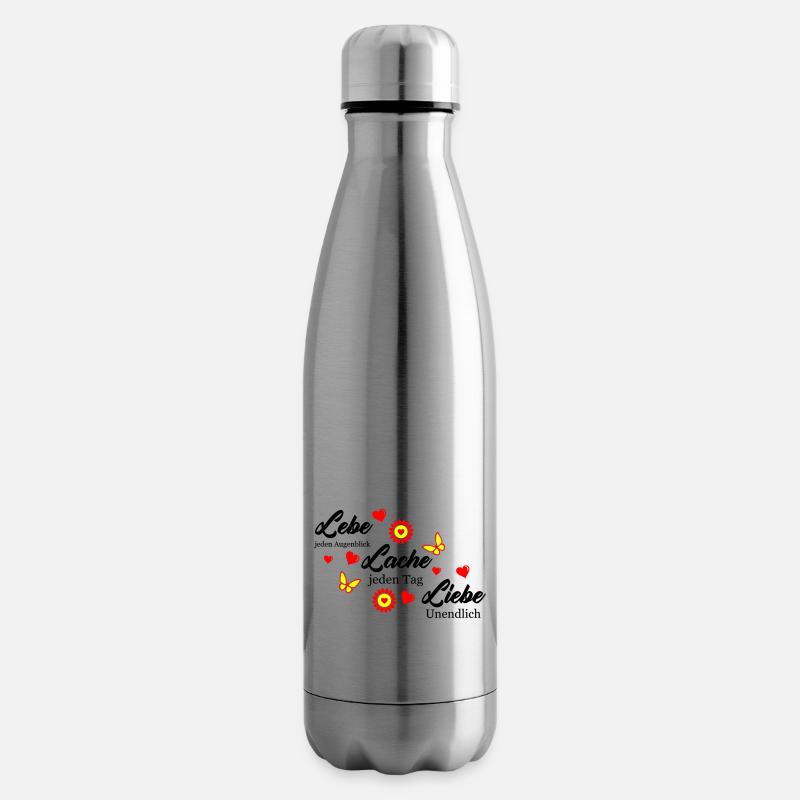 lebe lache liebe 002 - Isolierflasche - Lightsilver