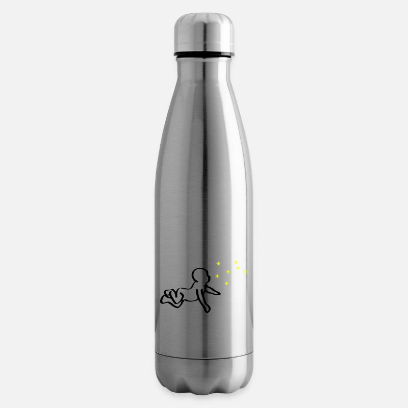 Renaissance Baby Schwarz Phoenix Gelb - Isolierflasche - Lightsilver
