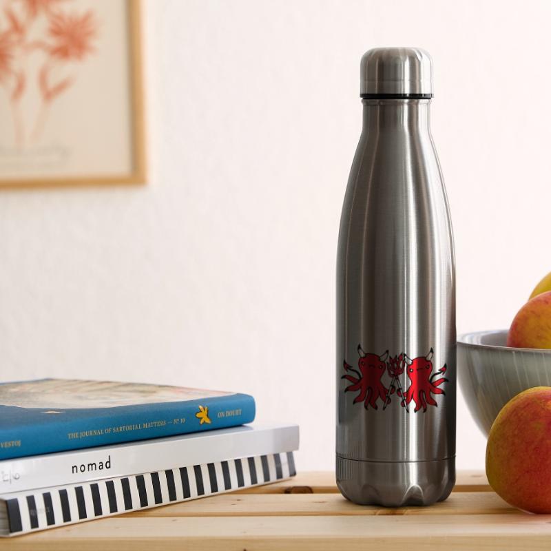 2 Octopus Devil Hell Team Friends Satan Evil Cute Insulated Water Bottle