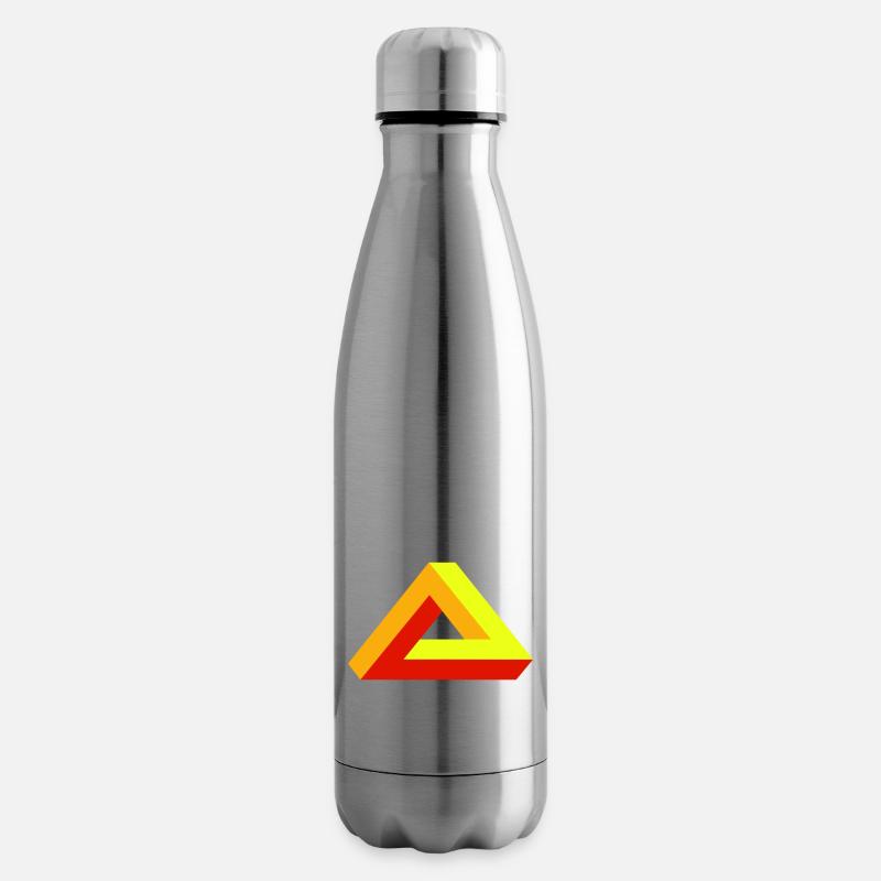 Triangle - Insulated Water Bottle - silver