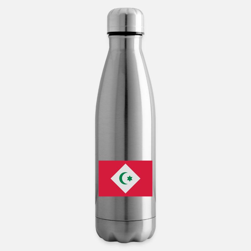 Drapeau de la République du Rif - Bouteille isotherme - argent clair