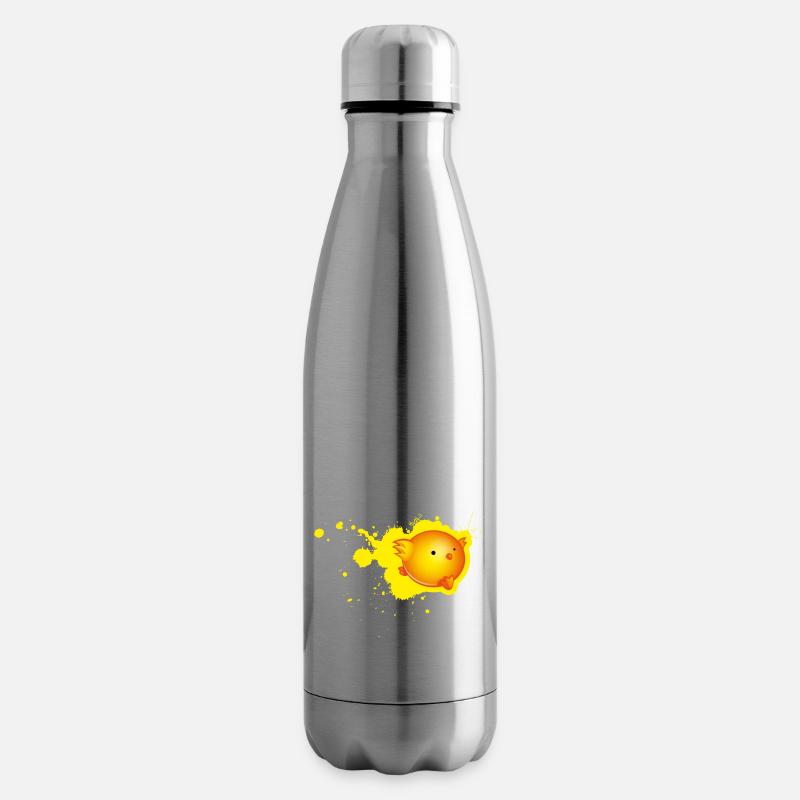 dripping poussin - Bouteille isotherme - argent clair