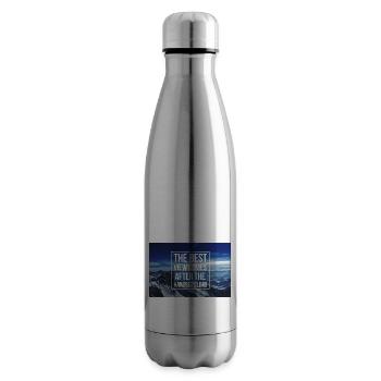 La meilleure vue de la motivation vient après la montée la plus difficile - Bouteille isotherme - argent clair - Droite