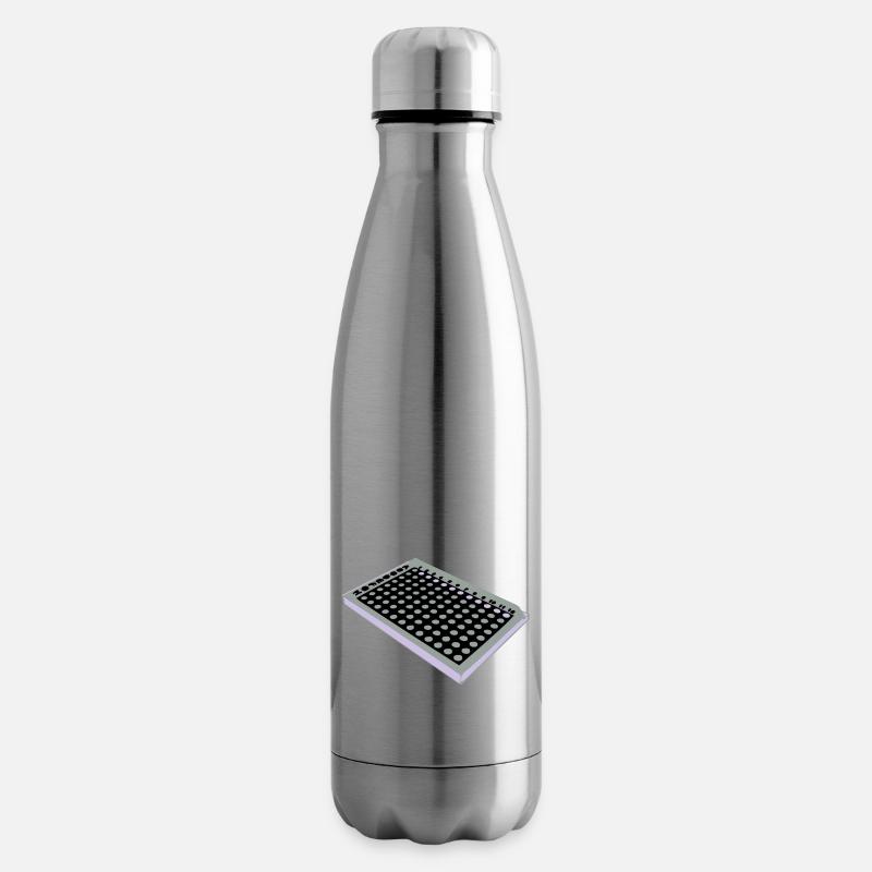 96 Well Plate / 96 perforated plate - Insulated Water Bottle - silver