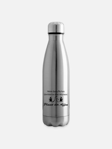 Affen Arbeit Kollegen - Isolierflasche - Lightsilver