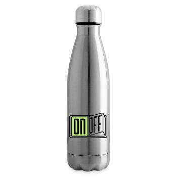 on off switch button button turn off - Insulated Water Bottle - silver - Right