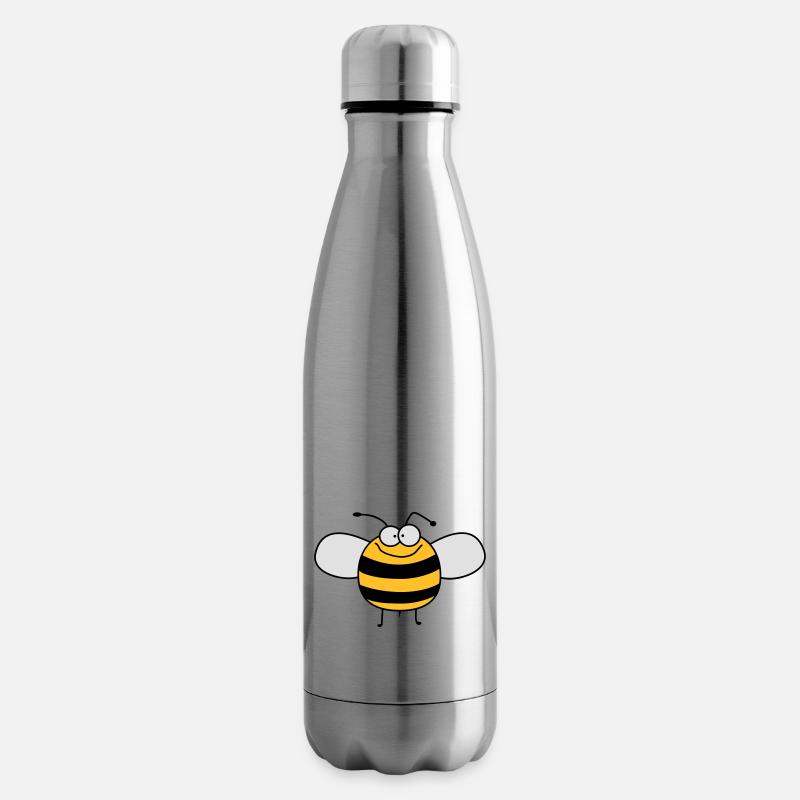 Lustige Süße Kinder Biene / Hummel - Isolierflasche - Lightsilver