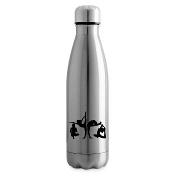 4 women in yoga exercise - Insulated Water Bottle - silver - Right