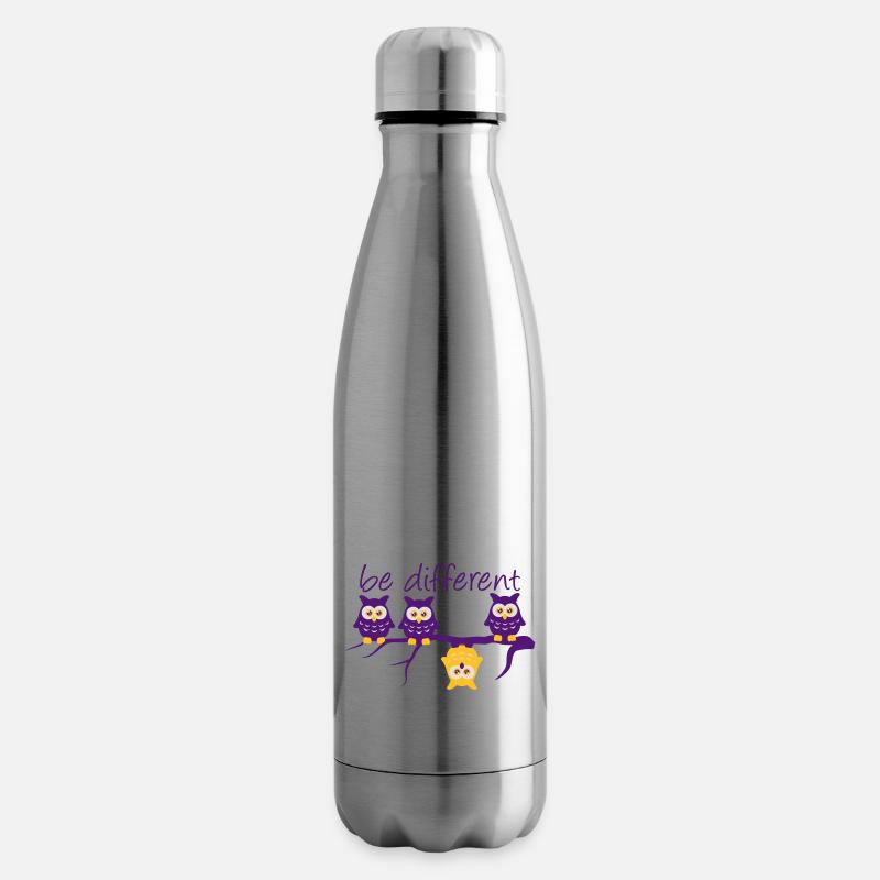 Abdulazeez be different 4 owls differ - Insulated Water Bottle - silver