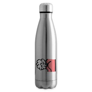 Pups / fart / funny design - Insulated Water Bottle - silver - Right