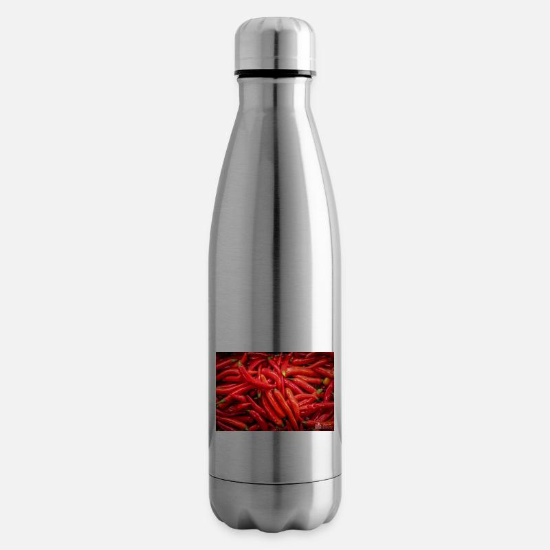 Piments - Bouteille isotherme - argent clair