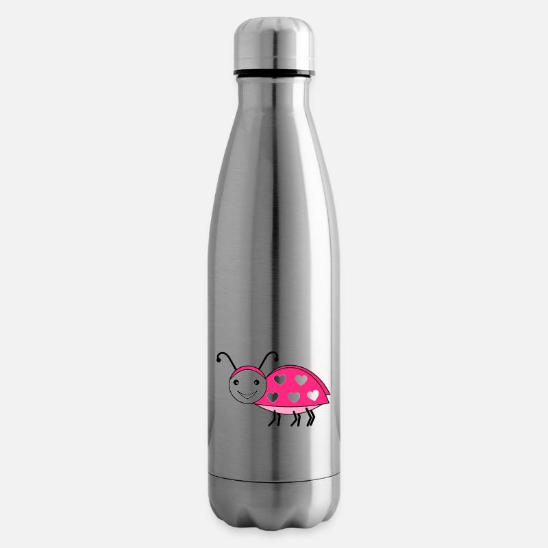 Maikäfer pink - Isolierflasche - Lightsilver
