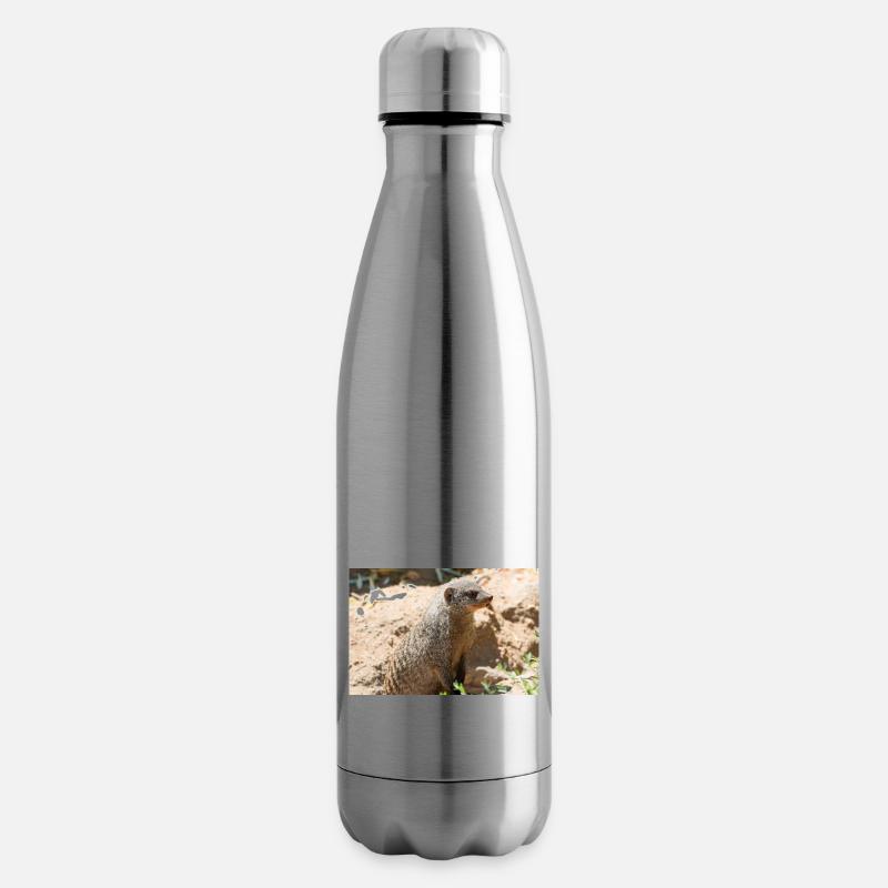 Erdmännchen (Suricata suricatta, Erdmännchen) - Isolierflasche - Lightsilver