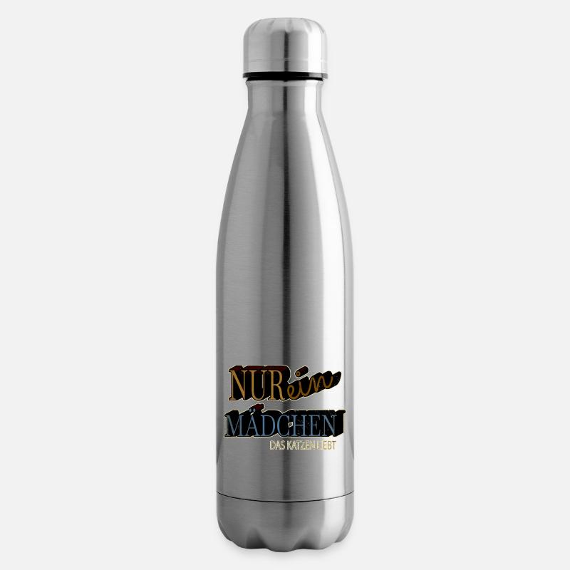 falbkatze hauskatze streunerkatze statement lustig - Isolierflasche - Lightsilver