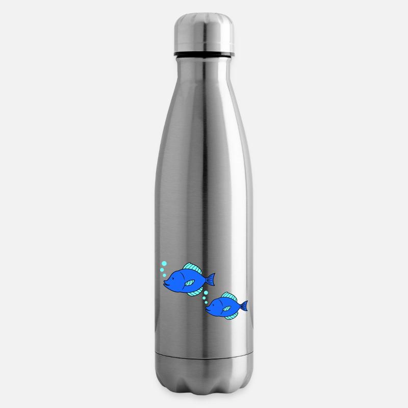 fische comic - Isolierflasche - Lightsilver