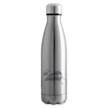 Stier Stierkopf Kopf Logo Steak Beast Gym Horn - Isolierflasche - Lightsilver - Rechts