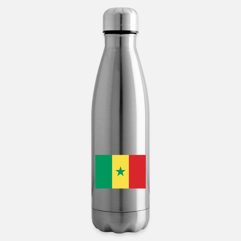 Sénégal - drapeau - Bouteille isotherme - argent clair