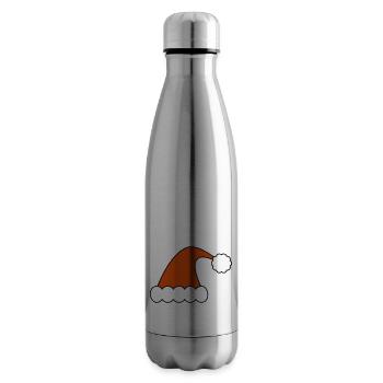 Santa hat clipart Christmas motive - Insulated Water Bottle - silver - Right