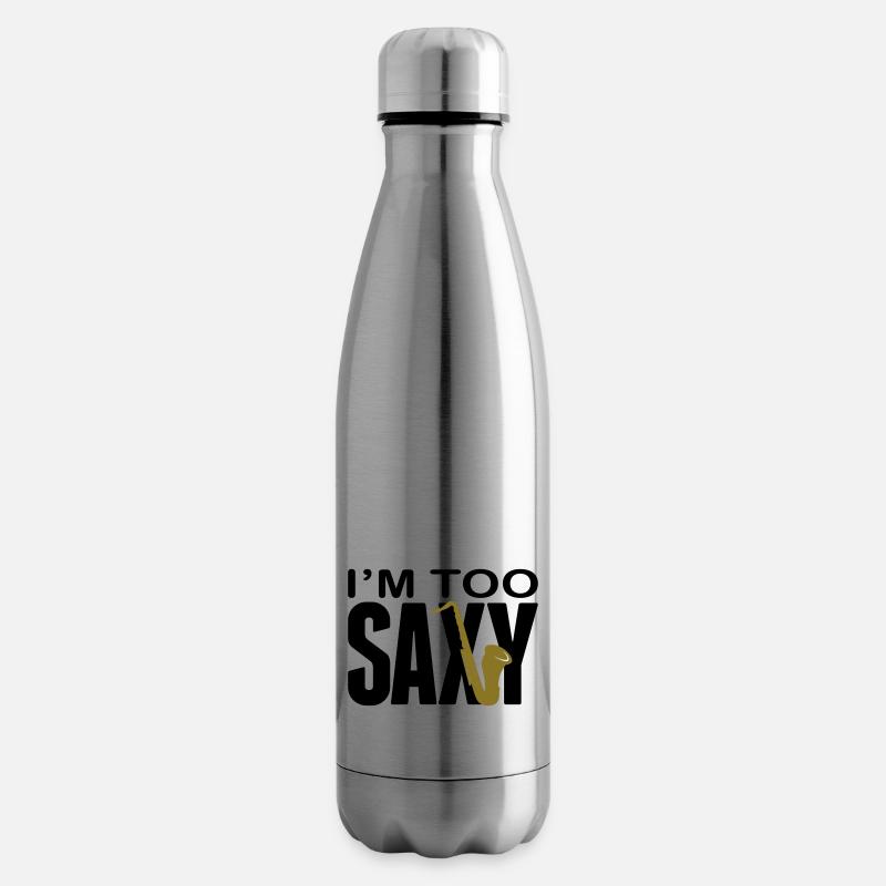 I'm too Saxy - Saxophone - Saxofon -Blasinstrument - Isolierflasche - Lightsilver
