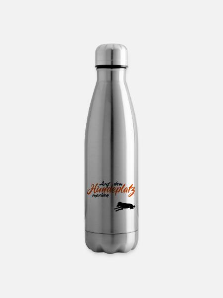 Hundeverein / Hundeplatz Geschenkidee Design Hunde - Isolierflasche - Lightsilver