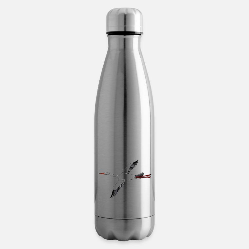 Cigogne - Bouteille isotherme - argent clair