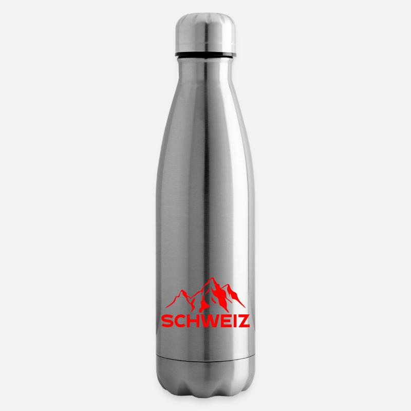 Schweizer Berge - Isolierflasche - Lightsilver