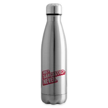 me sarcastic never quote - Insulated Water Bottle - silver - Right