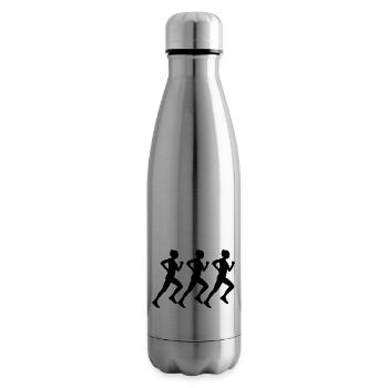 femme qui court - Bouteille isotherme - argent clair - Droite