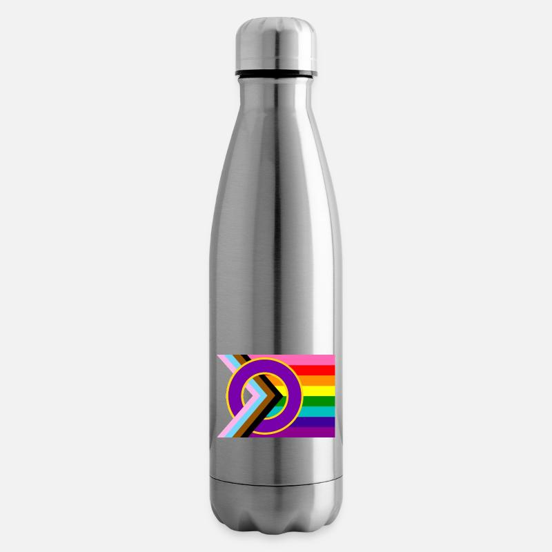 Progressive Pride-Flagge - Isolierflasche - Lightsilver