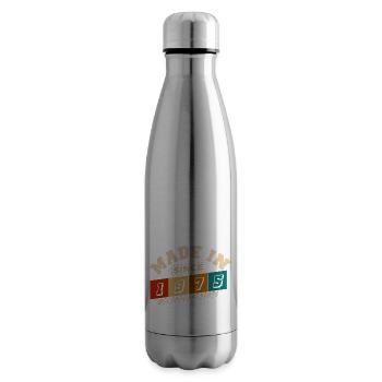 Baujahr 1975 Geburtstag 49 Jahre - Isolierflasche - Lightsilver - Rechts
