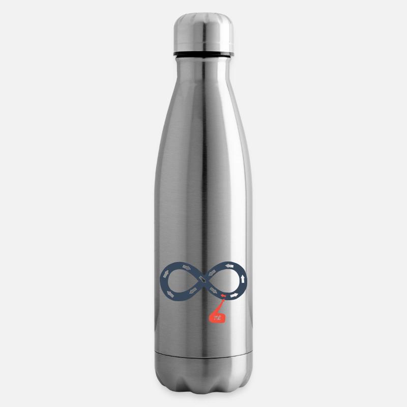 Moi et l'infini, à contre-courant - Bouteille isotherme - argent clair
