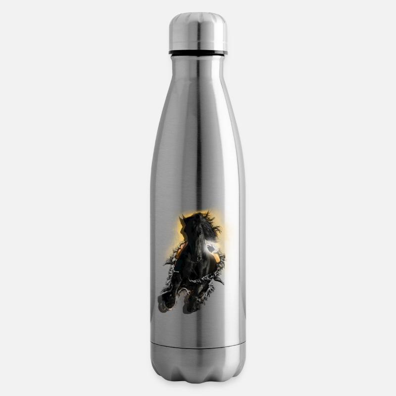 3D Pferd - Isolierflasche - Lightsilver