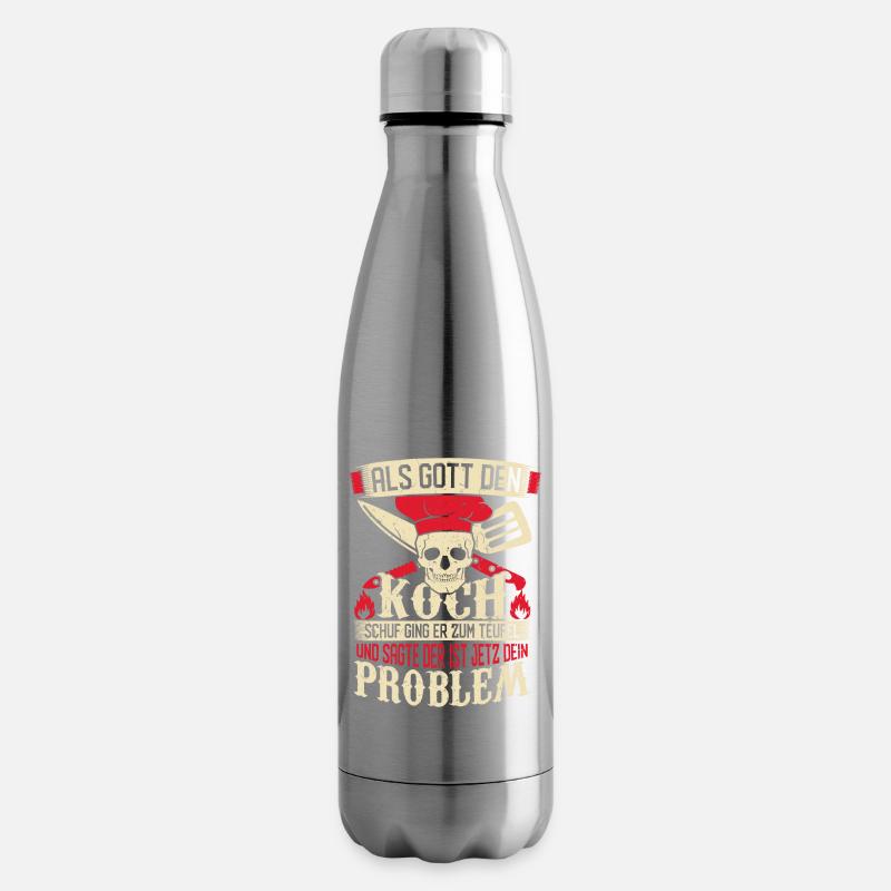 Gott schuf den Koch - Isolierflasche - Lightsilver