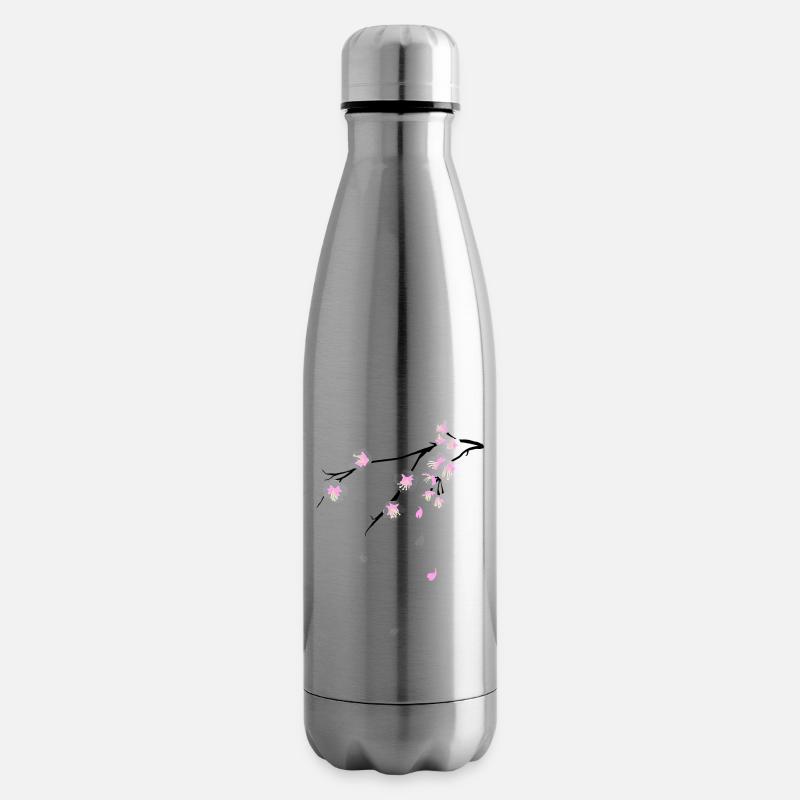 Fleurs de cerisier (Sakura) - Bouteille isotherme - argent clair