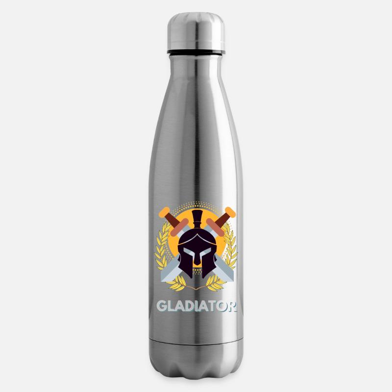 gladiator, gladiator, spartan - Insulated Water Bottle - silver