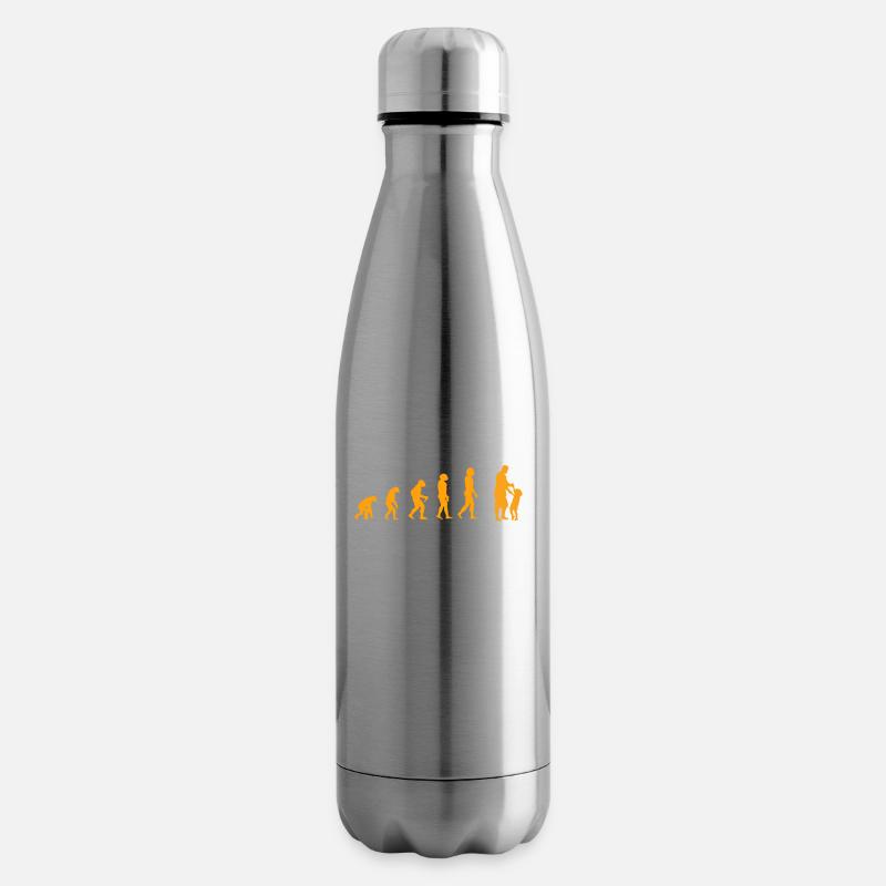 Papa Evolution Jaune - Bouteille isotherme - argent clair