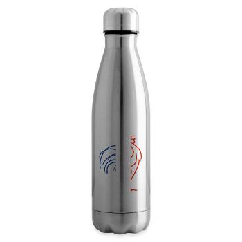coq - Bouteille isotherme - argent clair - Droite
