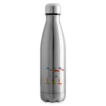 Lauf Gruppe Training Laufen Joggen Sport Jogger - Isolierflasche - Lightsilver - Rechts