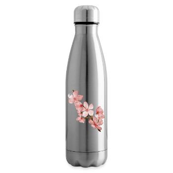 Cherry blossom - Insulated Water Bottle - silver - Right