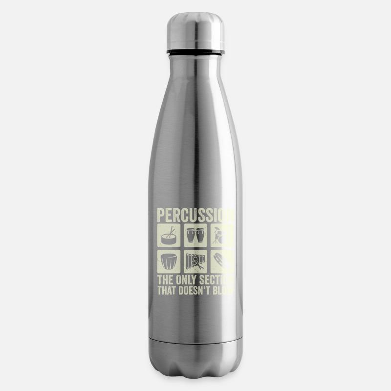 Percussion Drummer Drumming Drums Schlagzeug - Isolierflasche - Lightsilver
