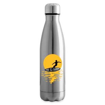 Sun Evening Surfers - Insulated Water Bottle - silver - Right