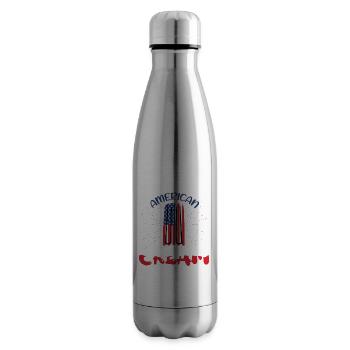 Living The American Cream | July 4 Shirt | Fourth - Insulated Water Bottle - silver - Right