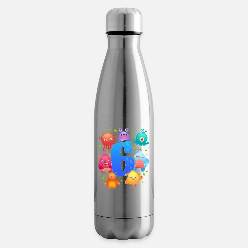 6. Geburtstag | Monster Geburtstag | Monster - Isolierflasche - Lightsilver