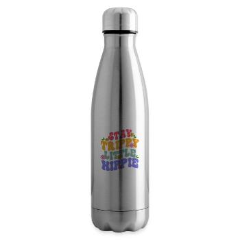 Restez Trippy Little Hippie Floral-thème Coloré - Bouteille isotherme - argent clair - Droite