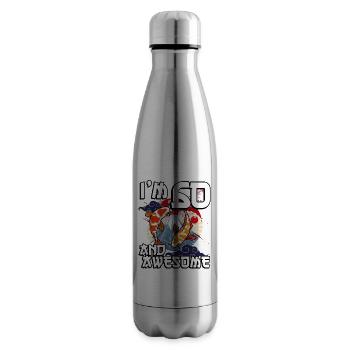 I Am 60 And Awesome Japanese Carp Koi - Insulated Water Bottle - silver - Right
