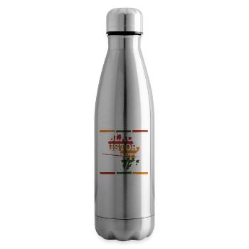 Black History Month 24/7/365 Celebrate the - Insulated Water Bottle - silver - Right
