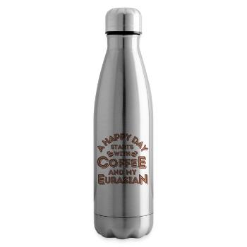 Eurasier Coffee Dog Cafe - Insulated Water Bottle - silver - Right